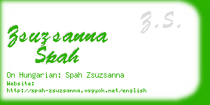 zsuzsanna spah business card